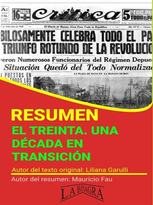 cover image of Resumen de El Treinta. Una Década de Transición